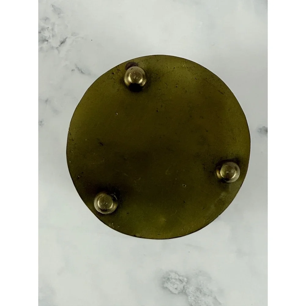 VTG Pier 1 Important Solid Brass Stars and Scrolls Pillar Candle‎ Holder